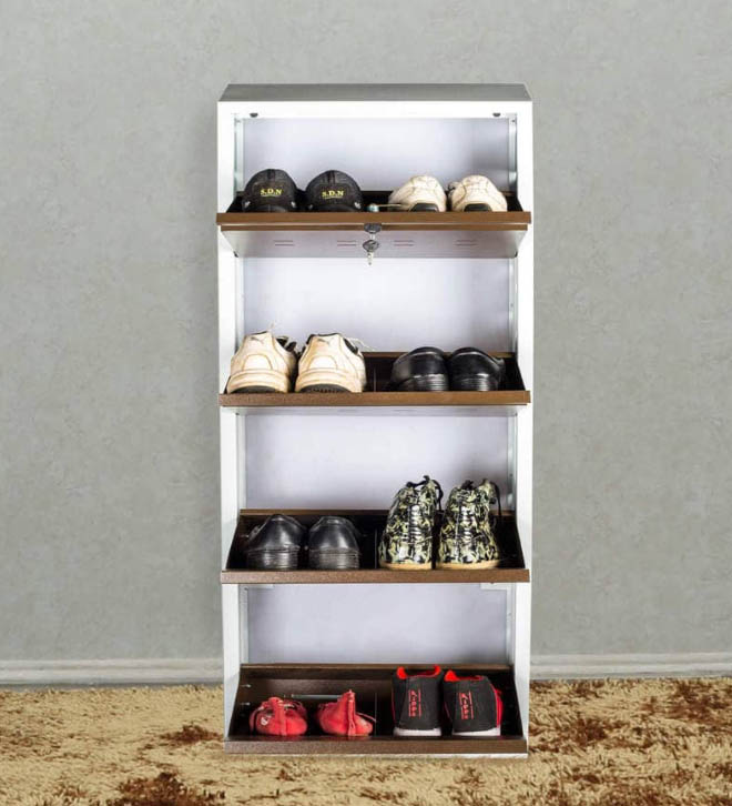 metal built shoe rack iron make