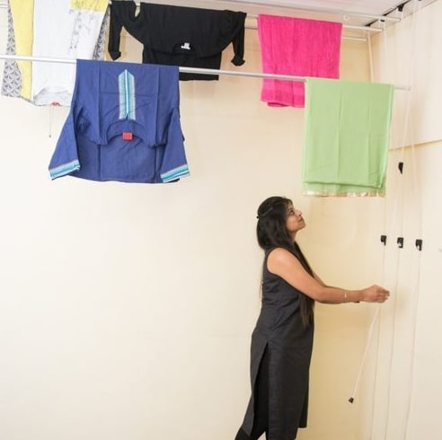 ceiling mounted clothes hanger