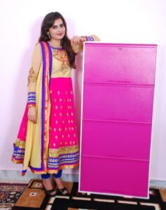 Best Metal Shoe rack pink