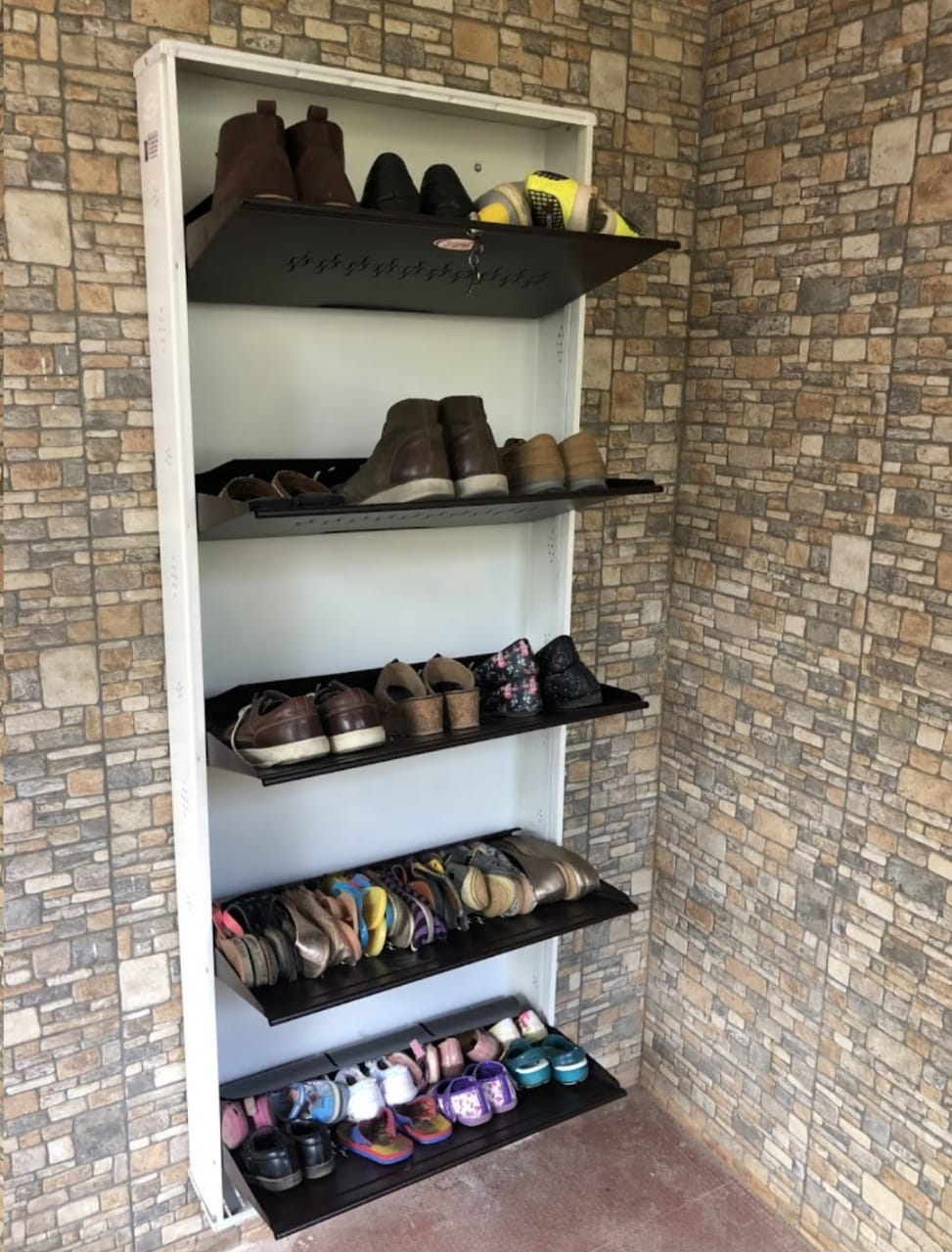 Coffee brown shoe rack 5