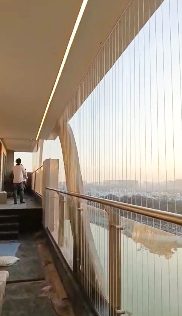 invisible balcony grill