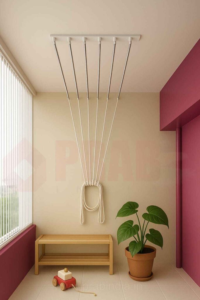 ceiling clothes drying hanger for balcony