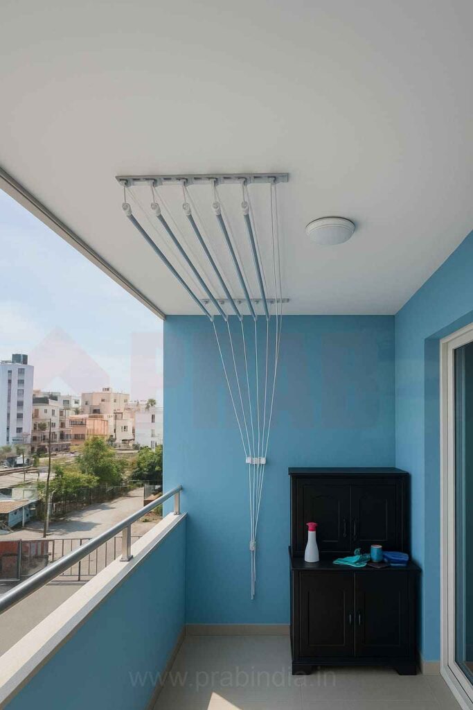 ceiling clothes drying hanger for balcony