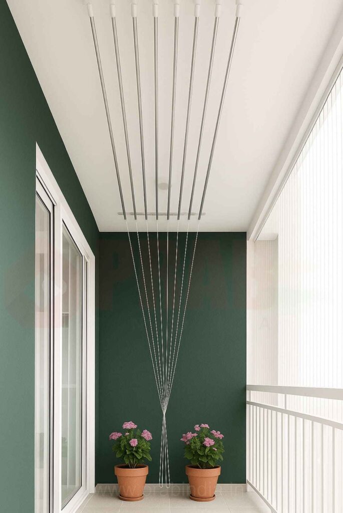 ceiling clothes drying hanger for balcony