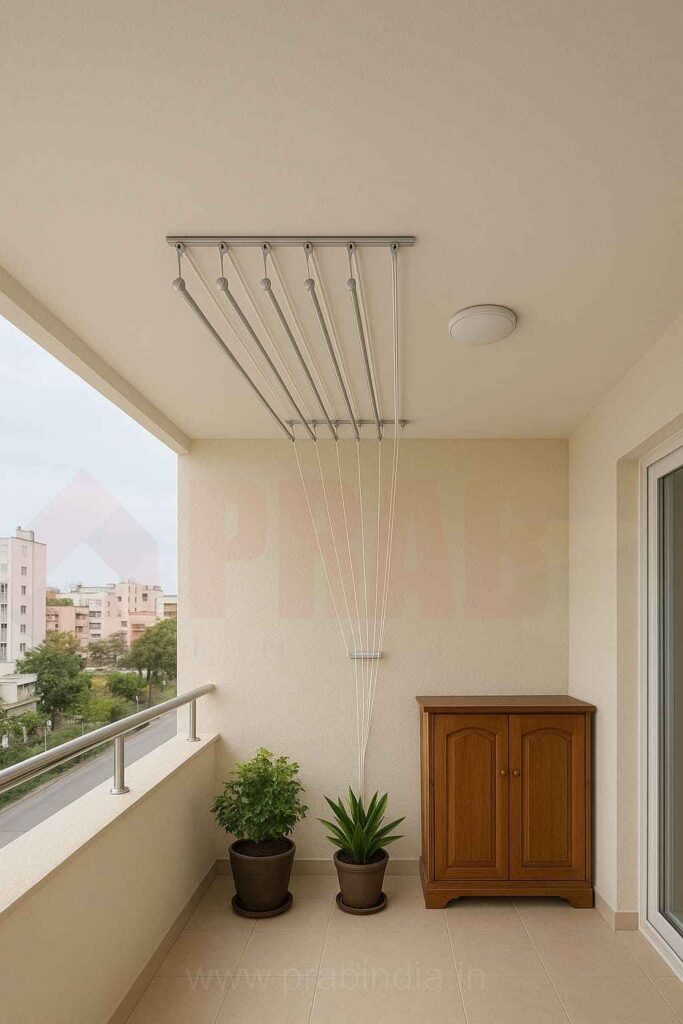 ceiling clothes drying hanger for balcony