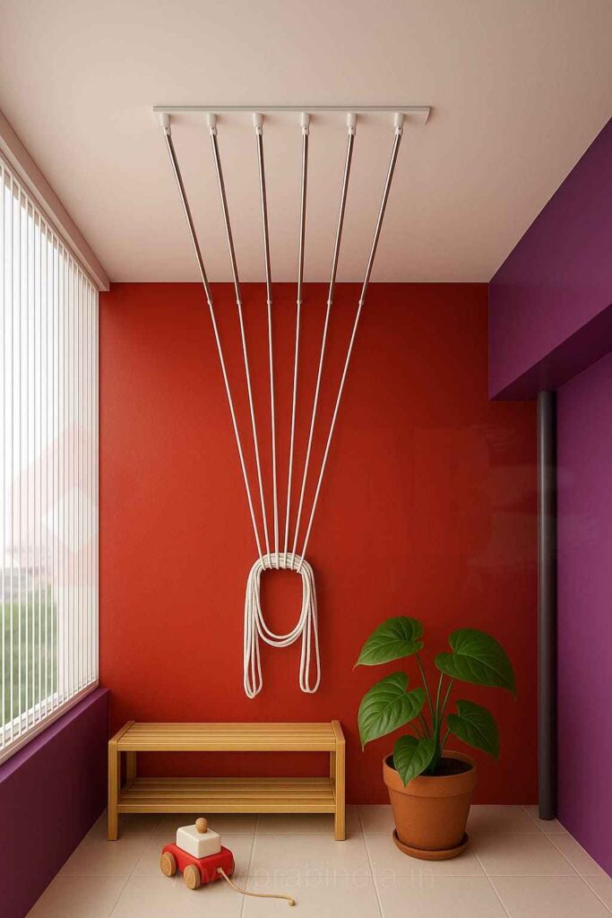 ceiling clothes drying hanger for balcony